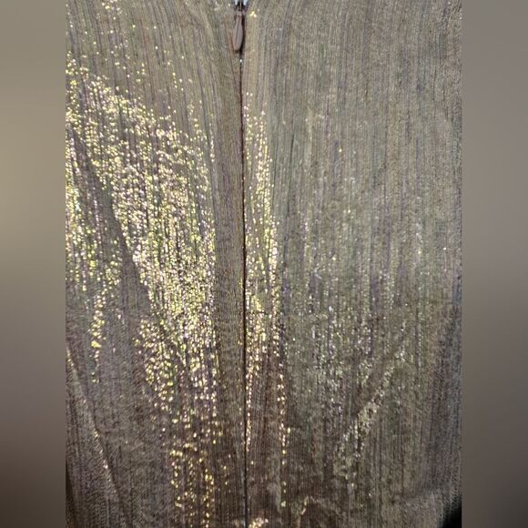 NWT Badgley Mischka by Mark and James gold cocktail dress size 0 - Picture 5 of 8